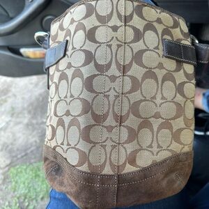 Coach signature shoulder bag